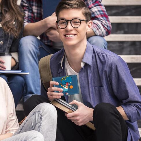 محفظة للأولاد للأطفال والمراهقين، محفظة جلدية مضحكة ثنائية الطي مع جيب للعملات المعدنية بسحاب وحامل للنقود للبطاقات للرجال الشباب، محفظة ألعاب كرتونية رائعة لهدايا الأطفال - كرة السلة على شكل ديناصور in Kuwait