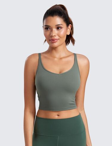 حمالة صدر رياضية طويلة للسيدات برقبة على شكل حرف V من CRZ YOGA Butterluxe-Light - حمالة صدر مبطنة للتمرينات الرياضية in Saudi Arabia