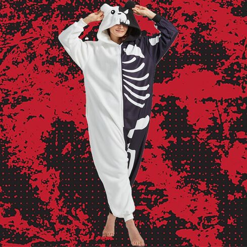 الكبار الهيكل العظمي الدب نيسيي زي منامة ، عيد الميلاد هالوين تأثيري الدب نيسيي منامة للنساء الرجال in Saudi Arabia