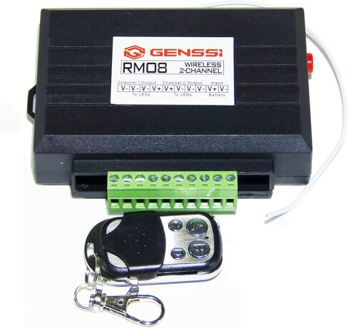 جهاز إرسال واستقبال لاسلكي 12 فولت 2 قناة عالي الطاقة تشغيل/إيقاف ستروب فلاش نبض LED قضبان إضاءة in Kuwait