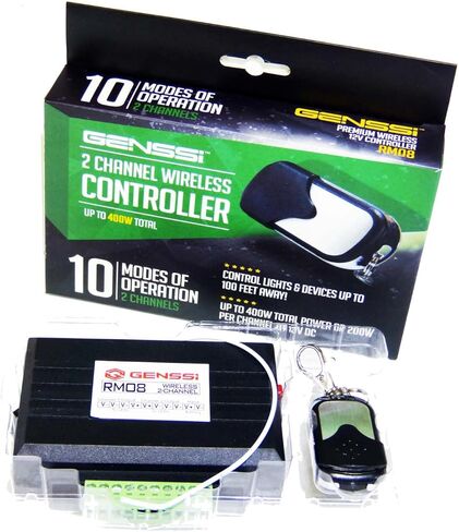 جهاز إرسال واستقبال لاسلكي 12 فولت 2 قناة عالي الطاقة تشغيل/إيقاف ستروب فلاش نبض LED قضبان إضاءة in Kuwait