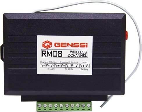 جهاز إرسال واستقبال لاسلكي 12 فولت 2 قناة عالي الطاقة تشغيل/إيقاف ستروب فلاش نبض LED قضبان إضاءة in Kuwait