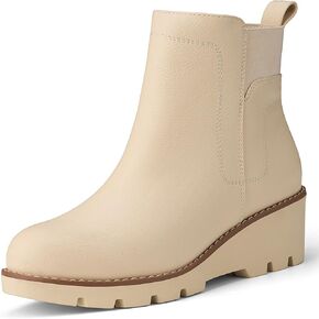 Women's Chelsea Boots Wedge Boots for Women Ankle Booties Platform Slip On Boots
