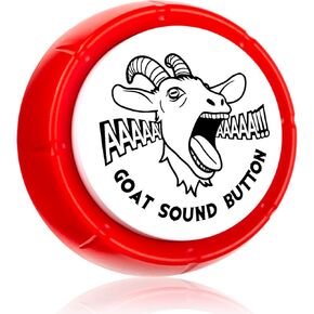 FunisFun Goat Desk Toy with Goat Squeak, Funny Button with Sheep Sound for White Elephant Gag Gifts Men Women Office