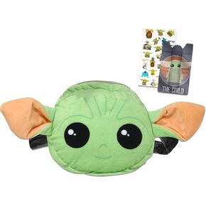Baby Yoda Plush Purse for Girls Set - Star Wars Gift Bundle with Baby Yoda Plushie with Straps Plus Star Wars Stickers and More | Baby Yoda Crossbody Bag for Girls