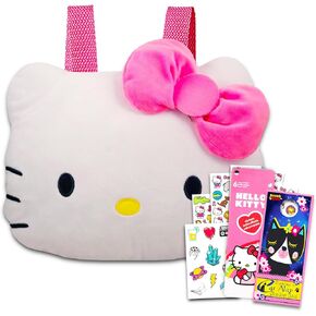 Hello Kitty Plush Purse Set - Bundle with Hello Kitty Plushie, Stickers, Tattoos and More | Hello Kitty Purse for Girls