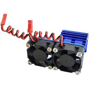 Apex RC Products 540/550 Aluminum Heat Sink W/Two 30mm Fans - 3 Colors to Choose from (Blue)