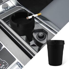 Car Ashtray, Cigarette Self-Extinguishing Auto Cup Ash Holder, Portable Mini Vehicle Cigarette Trash Can Universal Car Accessories Fits Most Cup Holder for Vehicle, Home, Office
