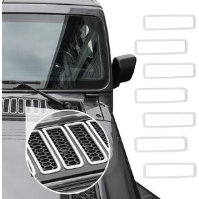 Hood Vent Cover Cowl Panel Vent Cover Trim Fit for 2018-2024 Jeep Wrangler JL JLU & Gladiator JT Exterior Accessories (White)