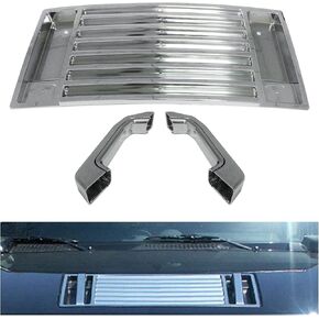 LOSTAR Hood Deck V-ent Panel Handle Covers Trim For 2003-2009 Hum-mer H2 Chrome