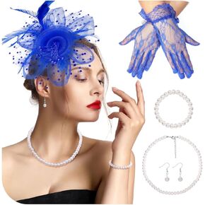 Fascinator Hat for Women Cocktail Flower Mesh Feathers Hats for Carnival Tea Party Headwear Kentucky Derby Hats