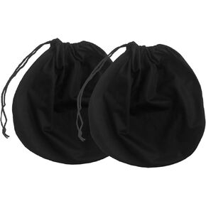 Pack of 2 Helmet Bags, Lightweight Motorcycle Helmet Bag Drawstring Helmet Backpack, Folding Helmet Storage Carrying Bags for Sport Riding Travel Motorcycle Bicycle(COLOR:black)