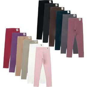 12 Pack Girls Leggings Yoga Pants for Girls Cute Bunny Patched Pants Kids Soft Full Length Comfy Pants