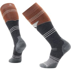 Smartwool Mens Snowboard Full Cushion Mountain Geo Pattern Over The Calf Socks Picante Large