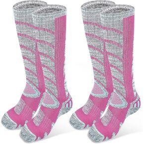 ZEPOHCK Ski Socks, [2 Pairs] Thermal Knee-high Warm Socks for Men & Women, Hunting, Outdoor Sports