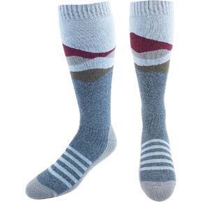 Hot Chillys Men's Fiesta Print Pattern Over-The-Calf Mid Volume Cushion Wintersports Socks Preferences
