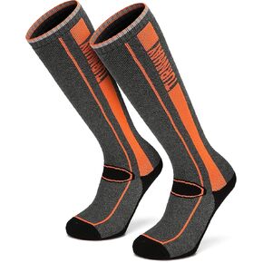 2-Pairs Ski Socks Over The Calf (OTC) for Skiing, Snowboarding, Winter Outdoor Activities for Men & Women