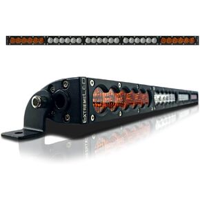 Extreme LED Amber/White Dual Color 30 inch Single Row Light Bar for Car, Truck, SUV, Off Road, 12 Volts 150 Watts Waterproof Spot and Flood Combo Beam