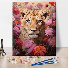 TUMOVO Jesus Paint by Numbers, Paint by Number Kit, Paint by Numbers for Adults, Jesus Walks with a Lamb Adult Paint by Number Kits on Canvas, DIY Painting on Canvas with Brushes, 16 x20 Inch