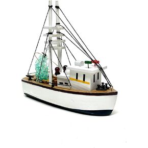 Fully Assembled Wood Shrimp Fishing Boat 68698 6.25 Inch