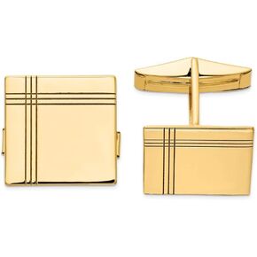 14K Yellow Gold Cuff Links