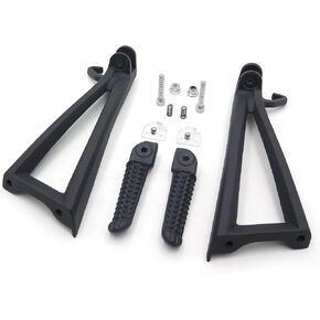 XKH- Motorcycle Black Rear Passenger Foot Peg Compatible with Yamaha Yzf R6 2006-2009 2010 2011 2012 [B00Y7CENDW]