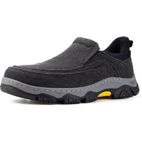 UPIShi Men's Hands Free Slip On Walking Loafer Slip-ins Casual Canvas Lightweight Indoor Outdoor Cushioning Shoes