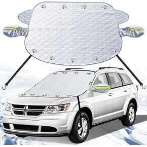 Pincuttee 1PC Snow Cover for Car Front Windshield,Car Front Window Cover for Four Season,Upgraded Car Snow Cover,Car Window Sun Shades Front Windshield,Fit for Large SUV/Large Car(165)