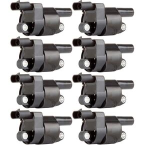 ROADFAR Round Ignition Coil Pack of 8 for Cadillac for Chevy for GMC for Buick for Isuzu for Pontiac for Saab for Hummer OE UF414 GN10165 C1512