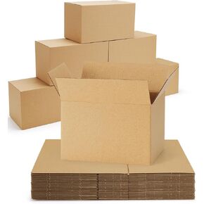 40-Pack-Small-Shipping-Boxes-10x7x5, Corrugated-Cardboard-Boxes-for-Packaging-Small-Business, White-Boxes-Mailers