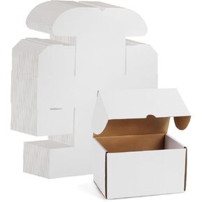 WIFTREY 12x6x4 White Shipping Boxes Set of 20, Small Corrugated Cardboard Mailer Box 12 x 6 x 4 for Packaging Small Business