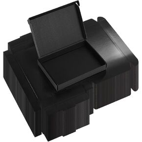 Rempry 8x6x6 Inches Black Small Shipping Boxes Pack of 25, Cardboard Corrugated Mailer Boxes for Packaging Small Business, Black Gift Boxes for Mailing Present