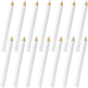 PAGOW 14 Pcs Sewing Pencil for Fabric, Sewing White Fabric Marking Pencils, Washable Fabric Tailor Markers for Sewing Dressmaker Craft