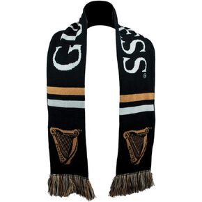 البضائع الرسمية لموسوعة غينيس وشاح أكريليك شتوي ذو وجهين باللون الأسود والذهبي والأبيض الرياضي in Kuwait