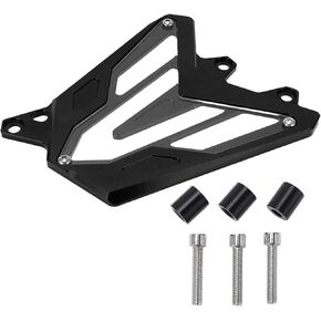 Front Sprocket Cover CNC Aluminum Chain Guard Replacement for MT-07 FZ-07 XSR700 (Black)