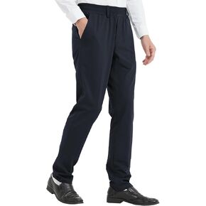 LETAOTAO Mens Elastic Waist Pants for Seniors High Stretch Expandable Waist Slaks for Elderly with Magnet Button