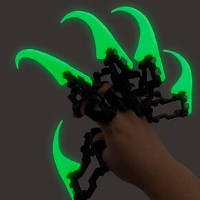 3D Printed Halloween Claw Decoration, Five-Finger Mobile Toy, Suitable for Halloween Parties, Cosplay Equipment (Red)