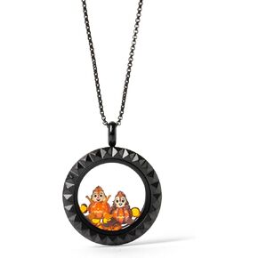 Disney Chip & Dale in Pumpkins Living Locket Set 16-19" - Black