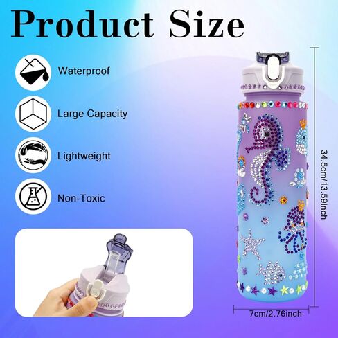 هدايا للفتيات، قم بتزيين مجموعات زجاجات المياه الخاصة بك للفتيات في سن 4-5-6-8-10-12، زجاجة مياه للفتيات، هدية عيد ميلاد للفتيات، ألعاب هدايا فنية وحرف يدوية ممتعة للأطفال هدايا عيد الميلاد المدرسية in Kuwait