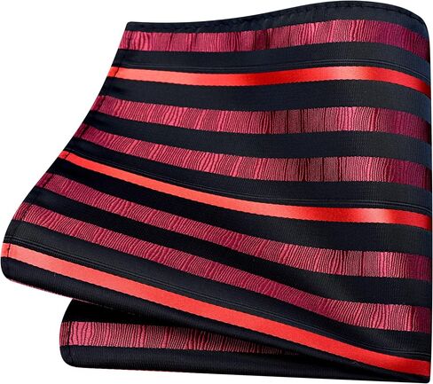 GUSLESON 3.15"（8cm） Striped Tie for Men With Lapel Pin Necktie Hankerchief Cufflinks Set in Kuwait