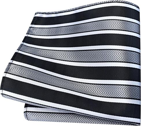 GUSLESON 3.15"（8cm） Striped Tie for Men With Lapel Pin Necktie Hankerchief Cufflinks Set in Kuwait