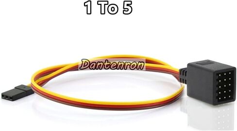 RC JR Style Servo Splitter Cable,1 Male to 2 3 4 5 6 Female Y Harness Leads Y Splitter Lead Wire for 1/8 1/10 1/24 Crawler Truck Car Airplane Drone Receiver Servo ESC (1 Male to 3 Female) in Kuwait