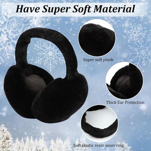 أغطية أذن للنساء في الشتاء، أغطية أذن من الفرو الصناعي الناعم المنفوش، أغطية أذن لطيفة لتدفئة الأذن، أغطية أذن غامضة للطقس البارد في الهواء الطلق in Kuwait