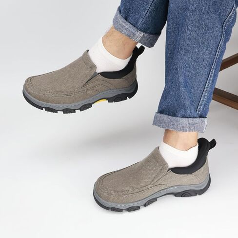 UPIShi Men's Hands Free Slip On Walking Loafer Slip-ins Casual Canvas Lightweight Indoor Outdoor Cushioning Shoes in Kuwait
