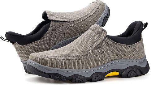 UPIShi Men's Hands Free Slip On Walking Loafer Slip-ins Casual Canvas Lightweight Indoor Outdoor Cushioning Shoes in Kuwait