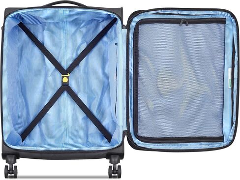 United Colors of Benetton Be Softside Expandable Luggage with Spinner Wheels, Anthracite, Checked-Medium 23 Inch in Saudi Arabia