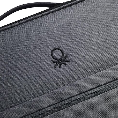 United Colors of Benetton Be Softside Expandable Luggage with Spinner Wheels, Anthracite, Checked-Medium 23 Inch in Saudi Arabia