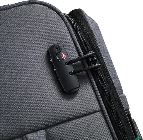 United Colors of Benetton Be Softside Expandable Luggage with Spinner Wheels, Anthracite, Checked-Medium 23 Inch in Saudi Arabia