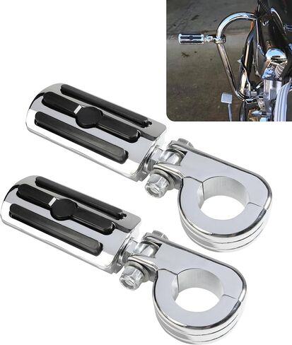 Highway Pegs,Motorcycle Foot Pegs,Car Accessories 1-1/4"Motorcycle Highway Pegs,Crash Bar Foot Pegs,Multi Angle Adjustable Highway Pegs,Suitable for 1.25" Engine Foot Pegs Bracket Clamp in Kuwait