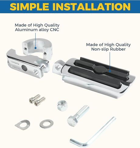 Highway Pegs,Motorcycle Foot Pegs,Car Accessories 1-1/4"Motorcycle Highway Pegs,Crash Bar Foot Pegs,Multi Angle Adjustable Highway Pegs,Suitable for 1.25" Engine Foot Pegs Bracket Clamp in Kuwait